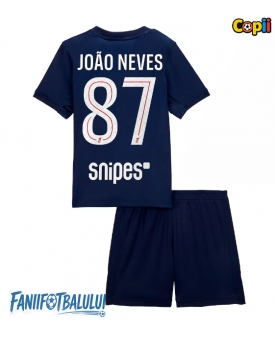 Paris Saint-Germain Joao Neves #87 Echipament de Fotbal Replică 2025-26 Copii Acasa (+ Șorturi)